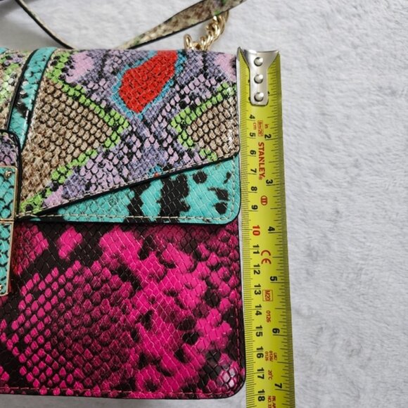 ALDO Women's Faux Leather Snake Print Crossbody Bag Adjustable Strap Multicolor - Picture 9 of 11
